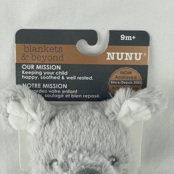 Blankets & Beyond Gray Puppy Dog Lovey 13" Baby Security Blanket Stars Nunu NWT - Picture 8 of 9